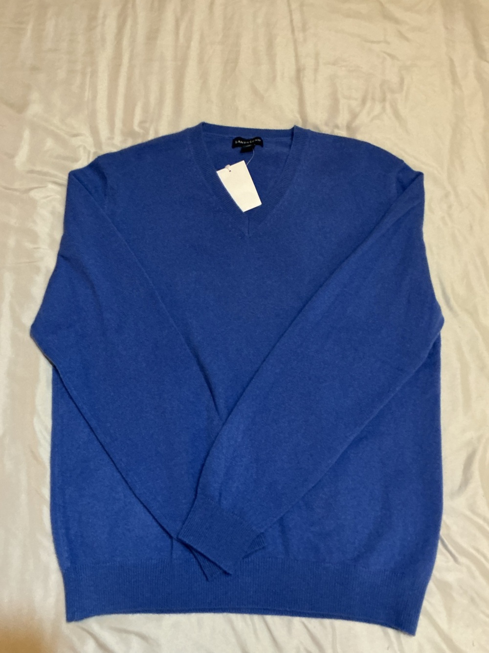 Men’s Lands End Cashmere V Neck Sweater